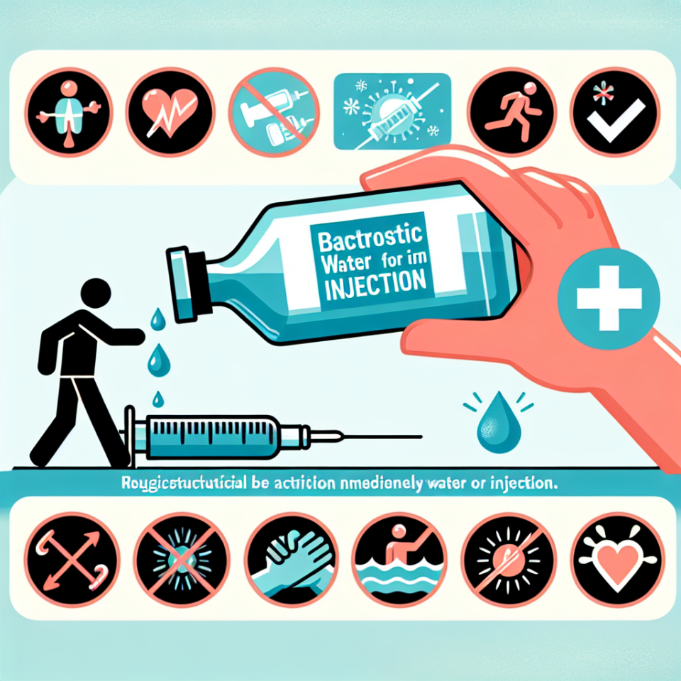 Qué evitar hacer justo después de tomar Agua bacteriostática para inyección